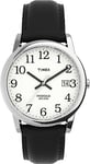 Timex T2H281 Easy Reader Montre à Quartz pour Homme avec Bracelet en Cuir Noir 35 mm