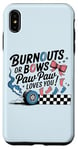 Coque pour iPhone XS Max Burnouts or Bows Paw Loves You Baby Shower Révélation du sexe