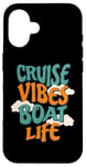 Coque pour iPhone 16 Bateau de croisière Bateau Vie Marins Vacances Vacances Voile Rivière