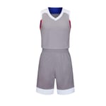 GJF Maillot de Basket-Ball Universitaire, vêtements de fête Hip-hop, Ensemble de Shorts sans Manches T-Shirt, Gilet en Maille de Sport, Respirant et à séchage rapide-6-L