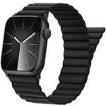 Tasikar Compatible avec Bracelet Apple Watch 42mm (Séries 10) 41mm 40mm 38mm, Bracelet de Silicone avec Fermeture Magnétique pour iWatch Ultra SE Séries 10 9 8 7 6 5 4 3 2 1 (Noir)