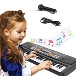 m zimoon Clavier Piano Enfant, 49 Touches Clavier Électronique Numérique avec Microphone Early Éducation Musical Instrument Musique Clavier Anniversaire Cadeaux Noël Âge pour 3-12 Ans Filles Garçons