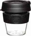 KeepCup Original, Lightweight Plastic Reusable Coffee Cup with Splashproof Sipper Lid - 8oz/227ml - Black