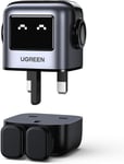 UGREEN Uno Charger 65W USB C Nexode 3-Port GaN Fast Black 