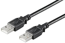 Ewent EC1025 Câble USB 2.0 Type a/a Mâle/Mâle Double Blindage AWG 28 en Cuivre Vitesse de Transfert de Données Jusqu'à 480MBit 3 M Noir