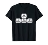 I play the keyboard funny pc gaming geek gamer wasd keyboard T-Shirt