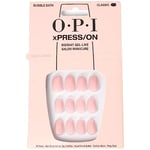 OPI xPRESS/ON Press On Nails, 30 Pcs Reusable False Nails with up to 14 Days of Wear, Round Fake Nails With Free Nail Glue and Nail File, Gel-Like Salon Manicure, Vegan, Bubble Bath Nude Nail Polish