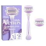 Gillette Venus Comfortglide Breeze Rasoir, 1 Manche, 2 Recharges De Lames, À 3 Lames, Rasage En Douceur