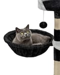 lionto Nid Douillet en Peluche Douce diamètre 40 cm, Profondeur 15 cm Noir