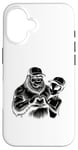 Coque pour iPhone 16 Funny Cryptid Bigfoot Alien Love Valentine Monster Femme Homme