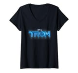 Womens Disney TRON: Legacy Official 2010 Movie Logo V-Neck T-Shirt