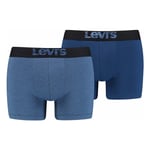 Boxers Levi's en coton stretch bleu marine et bleu, lot de 2