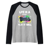 Life is a Game Play It Well Gamer Sayings Gaming Gifts Raglan Baseball Tee