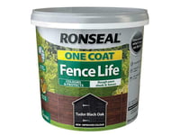 Ronseal One Coat Fence Life Tudor Black Oak 5 Litre RSLOCFLTBO5L