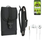 For Samsung Galaxy M52 5G + EARPHONES Belt bag outdoor pouch Holster case protec