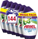 Ariel Washing Liquid Laundry Detergent Gel, 144 Washes (840 ml x 6), Colour, Brilliant Cleaning Even In A Cold Wash