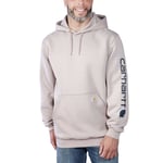 Carhartt Sleeve logo Hoodie Herr Mink M