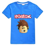 7-14 år Barn/ungdomar Pojkar Flickor Roblox Tryck Kortärmad T-shirt Casual Toppar Gåvor Blue 13-14 Years