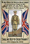 WA67 Vintage WWI Canadian British Empire War Recruitment Poster WW1 Re-Print - A3 (432 x 305mm) 16.5" x 11.7"