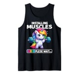 Funny Cute Unicorn Workout Gym Fitness Weightlifting Tank Top