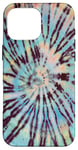 iPhone 16 Pro Max Cool Tiedye in Blue, Yellow Hippie Punk Rock Tie Dye Case