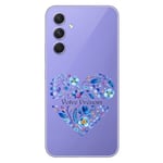 Coque galaxy A14 5G coeur bleu avec votre prenom