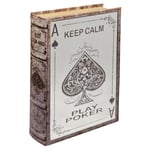 Mirrored Play Poker Secret Hidden Book Box Storage Box Ace of Spades NEW Gift