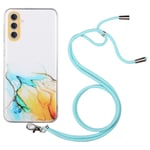 Samsung Galaxy A05s Skal med Strap Marmormönster Gul