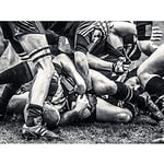 Wee Blue Coo Sport Rugby Football Close Up Scrum Players Ball Game Large Art Print Poster Wall Decor 18x24 inch