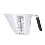 MasterClass Angled Measuring Jug 1L, Clear BPA Plastic Jug with Handle