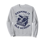 Old School Vinyl Records Player Retro Vintage Gen X Dad Gift Sweatshirt