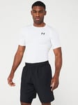 UNDER ARMOUR Heat Gear Armour Comp T-shirt - White/Black, White/Black, Size 2Xl, Men