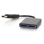 C2G DisplayPort 1.2 to Dual DisplayPort MST Hub - video/lyd-splitter - 2 porter