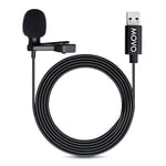 Movo M1 USB Lavalier Lapel Clip-on Omnidirectional Microphone for Laptop, PC and Mac, Perfect Podcasting, Gaming, Streaming and Desktop Mic (6m Cord)