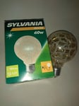 Lampe / Ampoule SYLVANIA Decor Givré E27 60W Chaud Globe Décoré Ø80