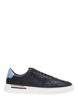 BOSS Leather Trainers, Dark Navy