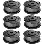 Bobine et fil de rechange 6 pièces pour Bosch Art 23 SL / 26 SL/2300, EasyGrassCut 18, 23, 26, 18-230/18-260, UniversalGrassCut 23-450/26-500 (OEM