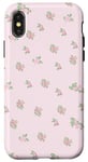 Coque pour iPhone X/XS Rose pâle Fleurs Coquette Rose Doux Floral Girly