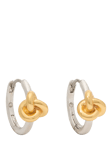 kate spade new york Knot Hoop Earrings, Silver/Gold