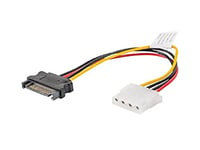 LANBERG Molex Câble d'alimentation Femelle/SATA mâle 15cm