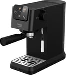 Beko CaffeExpertoTM CEP5302B Manual Espresso machine | Colour Touch Display | Integrated Milk Frother | Dual Nozzle | 15 Bar pressure | Black | Easy cleaning