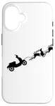 Coque pour iPhone 16 Retro Scooter Club Vacances Renne Gear Head Scoot Life