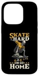 Coque pour iPhone 14 Pro Skater Skater Hard Or Go Home Skater Skeleton