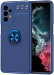 Compatible Avec Oppo Reno 10 Pro Plus 5g Coque, 360 Degres Protection Bumper + Verre Trempé, Coque Avec Anneau Support Cover Skin Cases Housse Etui Protector-Bleu