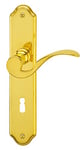 Alpertec Neal-LS-alberts bloque-porte pour chambre poignée de porte en laiton poli poignée de porte acier inoxydable, 32210733