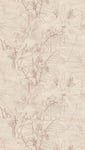 Livingwalls Photo Wallpaper Flowers in Beige, Cream, Brown - High-Quality Non-Woven Wallpaper 398861 with Motif on 3.71 m x 2.80 m - Made in Germany