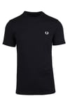 Fred Perry Mens Ringer T-Shirt in Black - Size X-Large