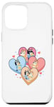 Coque pour iPhone 12 Pro Max Blue Dog Valentines, famille, bonbons cœurs