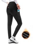 INBIKE Pantalon de Cycliste Femme Hiver Chaud Velo Rembourré Legging Cyclisme VTT Cuissards Long Vetement Short Collant Culote Route Sport Noir XL