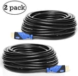 Multi-Câble HDMI a Haute Performance avec Ethernet 1.4a (5M) Pack de 2""- Sou..